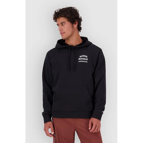 Mons Royale Inversion Merino Pulover s kapuco black Slike