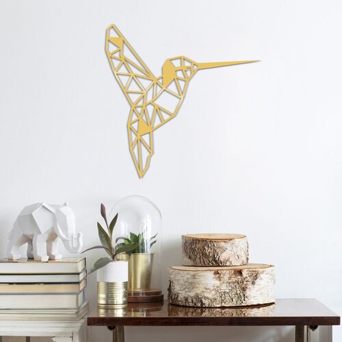 Wallity Zidna dekoracija Bırd, 44x44 cm, 1.5 mm, Zlatne boje Slike