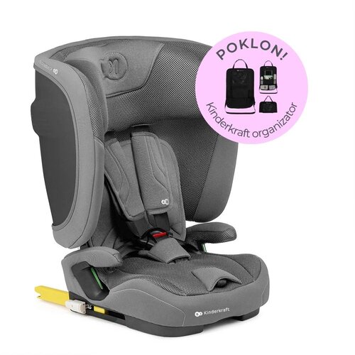 Kinderkraft autosjedalica FIX2GO i-Size 9-36 kg (76-150 cm), Grey Cijene