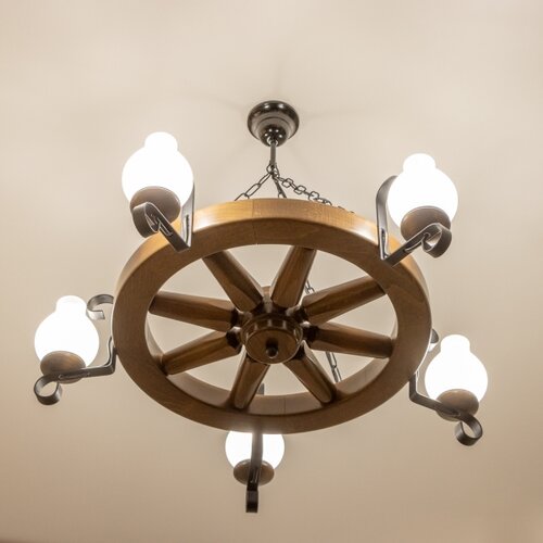  Brilagi - Luster na lancu ROATA 5xE14/40W/230V prečnik 70 cm buk/orah Slike