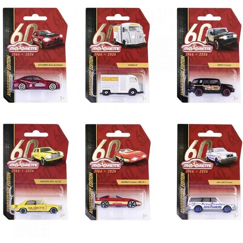 Simba Toys Majorette: 60. obljetnica metalnog autića 6 vrsta 1 komad Slike