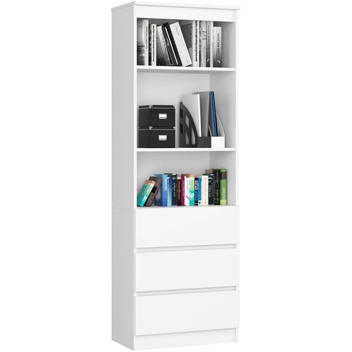 AKORD Regal, 3 Predali In 2 Polici, Bela, (5000332551) Slike