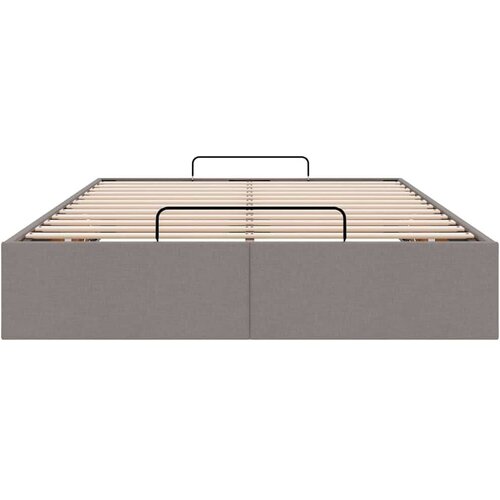 VidaXL Otomanski okvir kreveta bez madraca smeđesivi 120x190cm tkanine Slike
