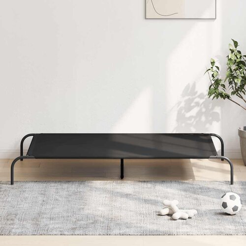 VidaXL Dvignjena pasja postelja črna 150x90x20 cm Oxford tkanina jeklo Slike