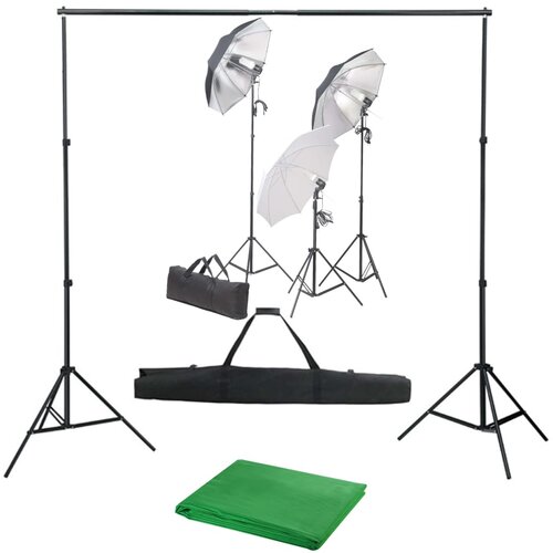 vidaXL Fotografski studijski komplet s svetilkami in ozadjem Cene