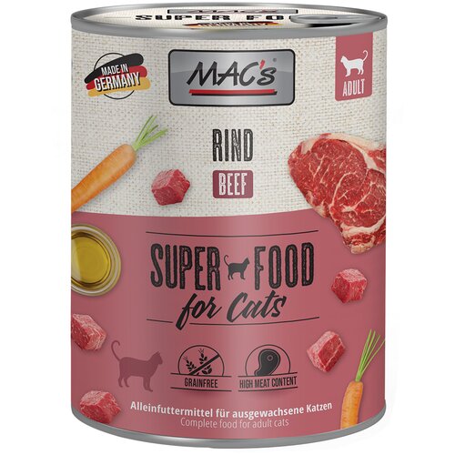 MAC&amp;#039;s MAC&amp;acute;s Cat mokra hrana 6 x 800 g - Govedina Slike