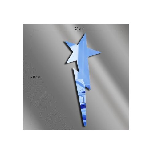 Wallxpert Zidno ogledalo Ozgl521, 24x60 cm, Plavo Slike