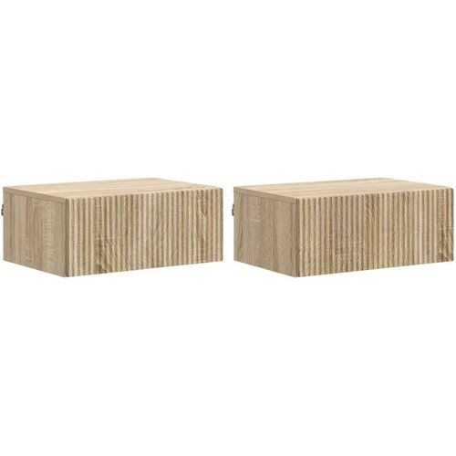  Stenski nočni omarici 2 pcs Sonoma hrast 49 x 34,5 x 20 cm, (5000209829) Cene