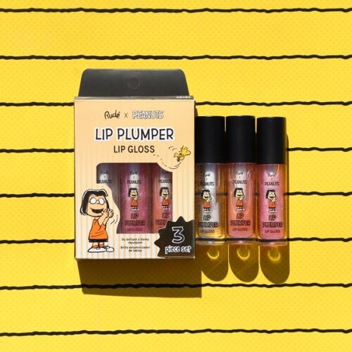 Rude Cosmetics sjaj za usne za povećanje volumena Peanuts SET 3 kom 4 g Slike