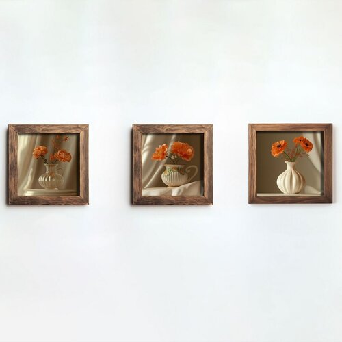 Wallity slika UKZM070, 3 dela, 16 x 16 x 2 cm Slike