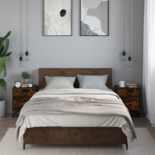  Noćni ormarići 2 kom boja hrasta 40x31x50 cm konstruirano drvo Slike