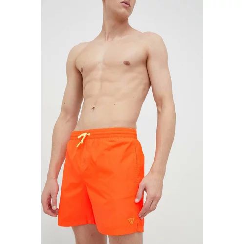 Guess Kopalne kratke hlače oranžna barva