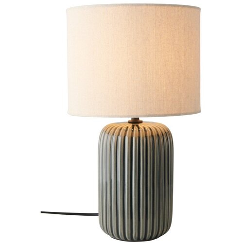 Ellos Home Siva/bež tekstilna namizna svetilka (vi&amp;scaron;ina 36 cm) Mizu &amp;ndash; Slike