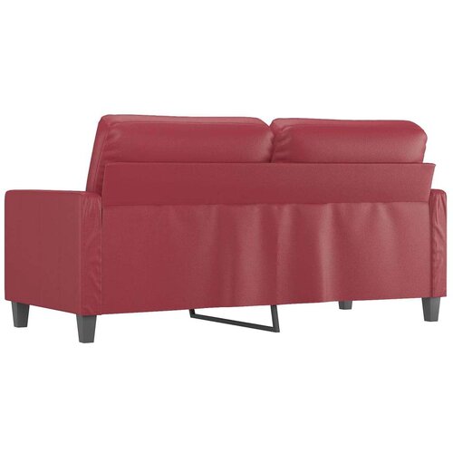 vidaXL Dvosjed od tkanine crvena boja vina 140 cm umjetne kože Cene