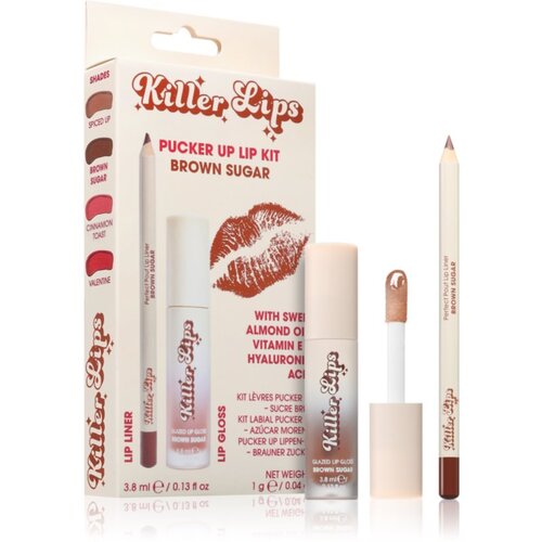 Killer Lips Pucker Up Lip Kit set za usne za žene Brown Sugar Slike