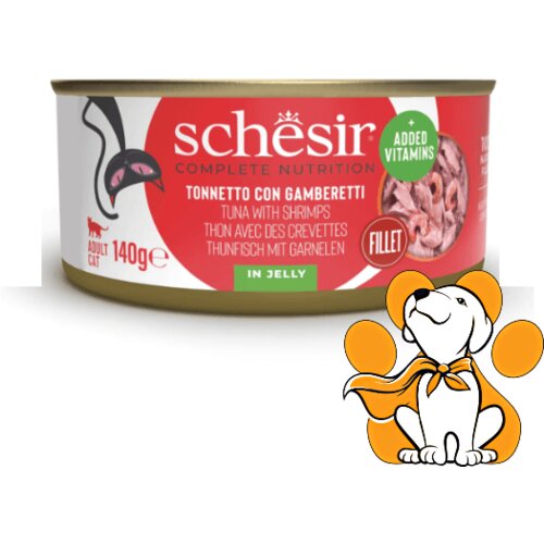 Schesir Cat Tuna & Shrimps in Jelly 140g, Vlažna Hrana Za Odrasle Mačke Cene