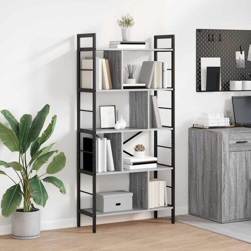  Polica Siva Sonoma 75 x 30 x 156 cm Konstruirano drvo Cijene
