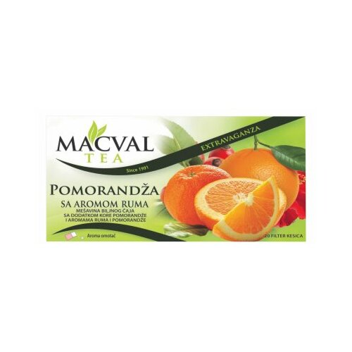Macval extravaganza čaj pomorandža sa aromom ruma 40g Slike