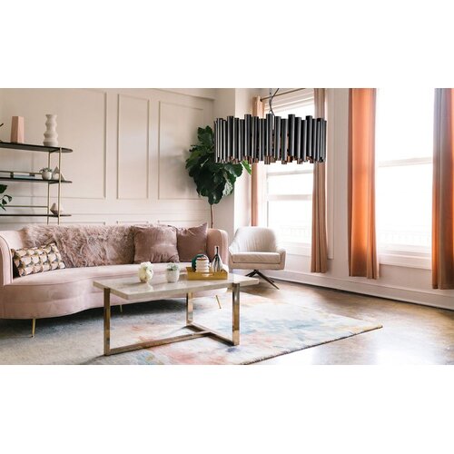 Toolight Kristalna stropna svjetiljka APP1306-C Black matt Slike