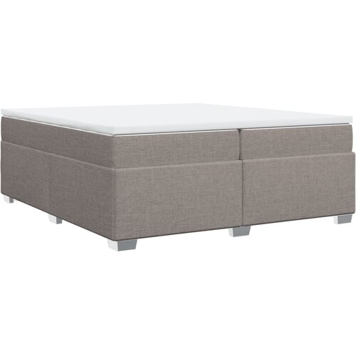 vidaXL Box spring postelja z vzmetnico taupe 200x200 cm blago, (21306325) Cene