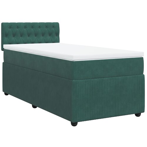 Maison Chic Box spring postelja - Vzmetna postelja z vzmetnico temno zelena 80x200 cm žamet SL11283, (21902174) Slike