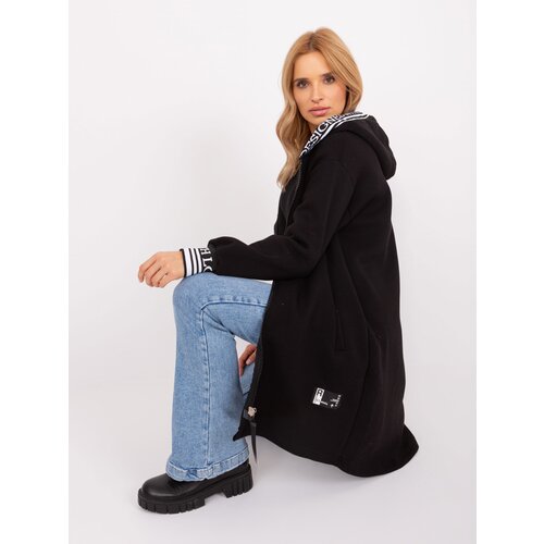 Fashion Hunters Black zip-up hoodie Slike