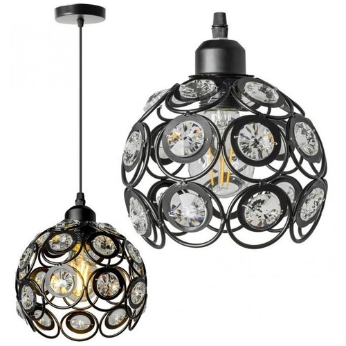 Toolight stropna kristalna svjetiljka APP206-1C crna Slike