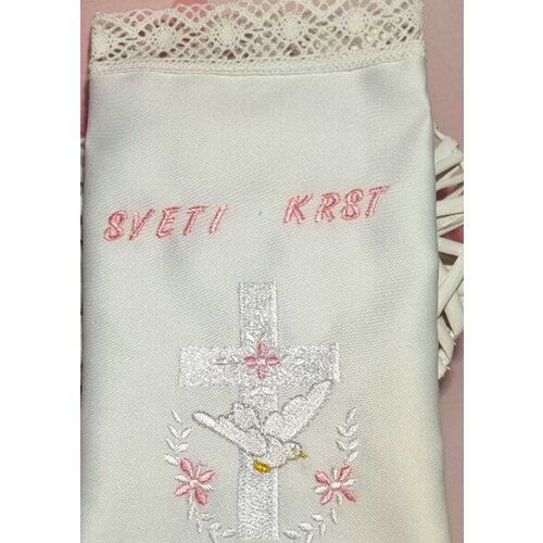  KRSTNI PRTIČEK s križcem in golobčkom KRSPRT 02 Slike