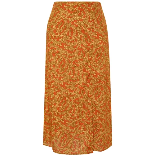 Trendyol Skirt - Orange - Midi