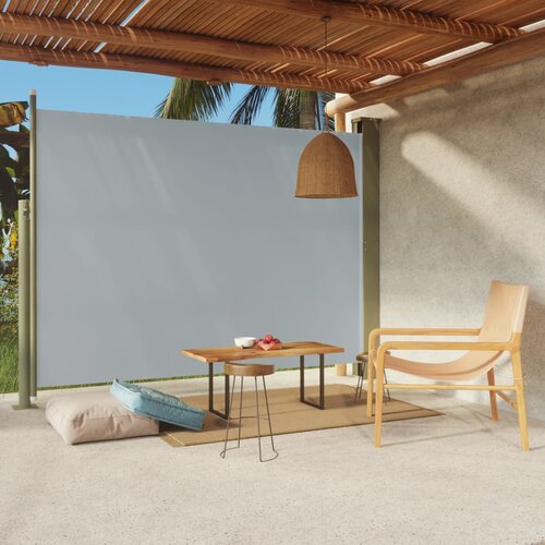 vidaXL Zložljiva stranska tenda za teraso 220x300 cm siva Cene