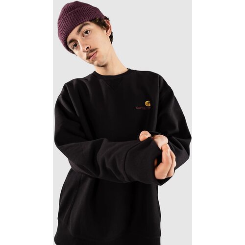 Carhartt WIP American Script Pulover black Cene