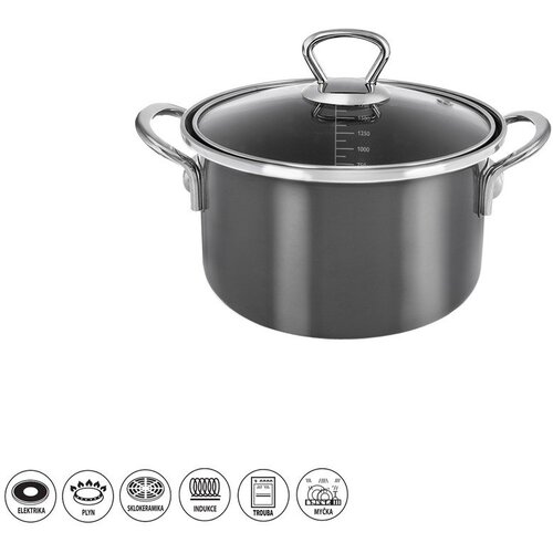 Orion Emajliran lonac s poklopcem 1,75 l Metalic &amp;ndash; Slike