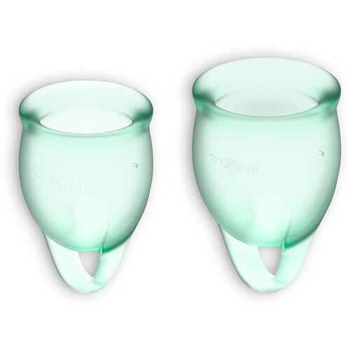 Satisfyer Feel Confident set od 2 menstrualne čašice, svetloplave — 4002064 Cene