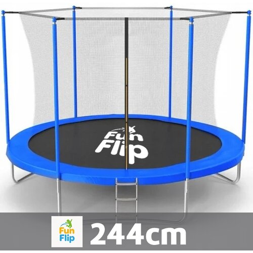 Fun Flip Trambolina 244cm sa unutrašnjom sigurnosnom mrežom - 150 kg nosivosti ( FF-244-BL-IN ) Cene