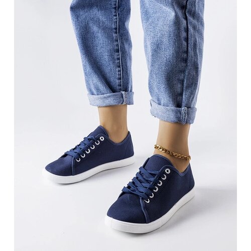 Gemre Navy blue fabric sneakers Razan Cene