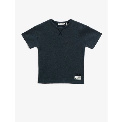 Koton Basic Short Sleeve T-Shirt Label Detailed Textured