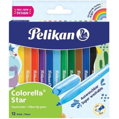  FLOMASTER &Scaron;KOLSKI 12BOJA COLORELLA STAR PELIKAN 822305 BLISTER Cijene