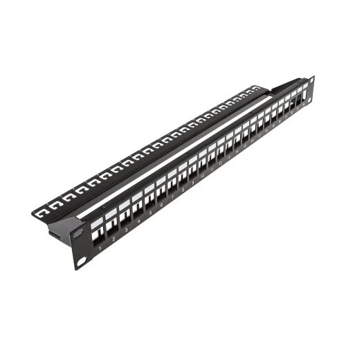 Netiks Patch panel modularni shielded 19/1U sa 24 slota za STP/UTP module SKP-24-1U Slike