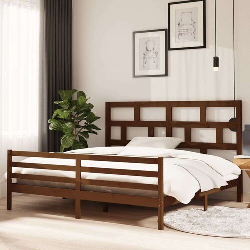  Za krevet od masivne borovine boja meda 200 x 200 cm Slike