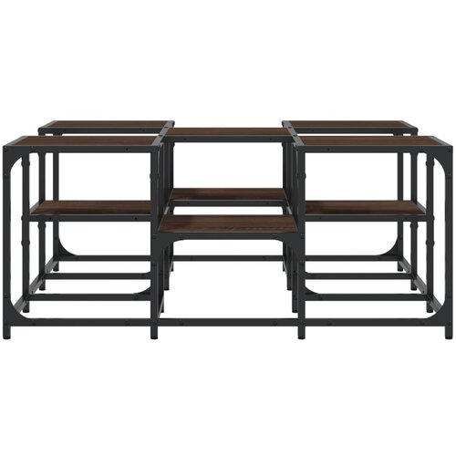  Stolić za kavu smeđa boja hrasta 91x91x40 cm konstruirano drvo Slike