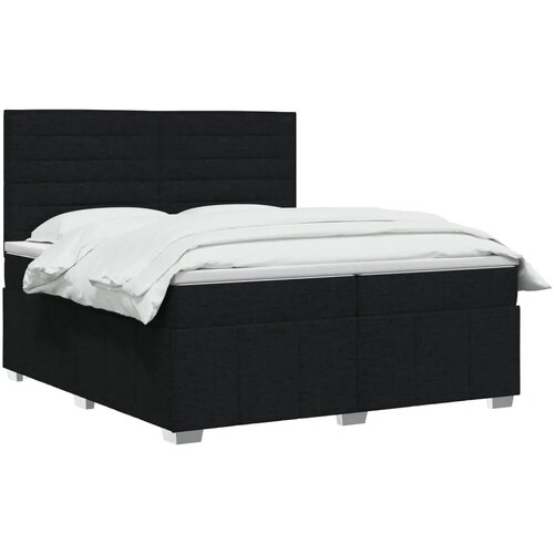  Boxspring krevet s madracem Crna 200 x 200 cm Tkanina - Crna 200 x 200 cm Dizajn linija Slike