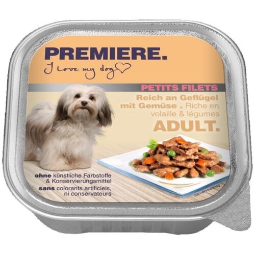 Premiere Dog Petits Filets Adult Perut./Zelenjava 150g ALU-pak Cene