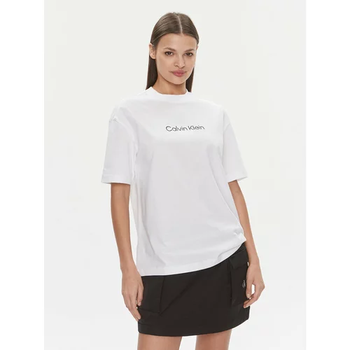Calvin Klein Majica Hero Logo Oversized T Shirt K20K206778 Bela Regular Fit