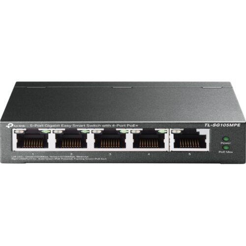 Tp-link switch Gigabit 5x RJ45 10/100/1000Mbps, Easy Smart, 4-Port PoE+ Cene