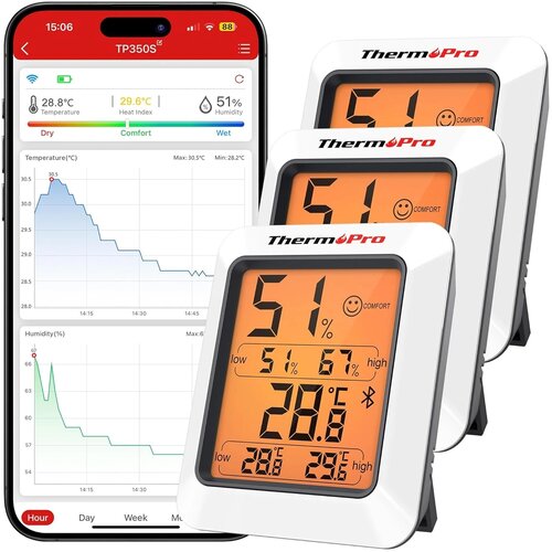 TEMPPRO 3x Bluetooth termometer in higrometer za prostor Cene