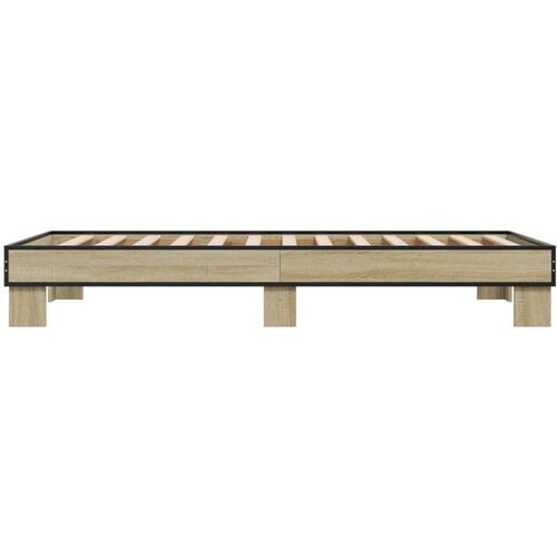 vidaXL Okvir za krevet boja hrasta 90x190 cm konstruirano drvo i metal Cene