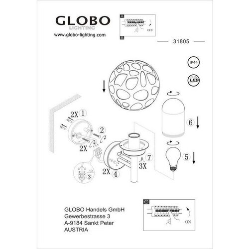 Globo zunanja led-svetilka Slike