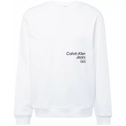 Calvin Klein Jeans Sweater majica boja blata / bež siva / crna / bijela