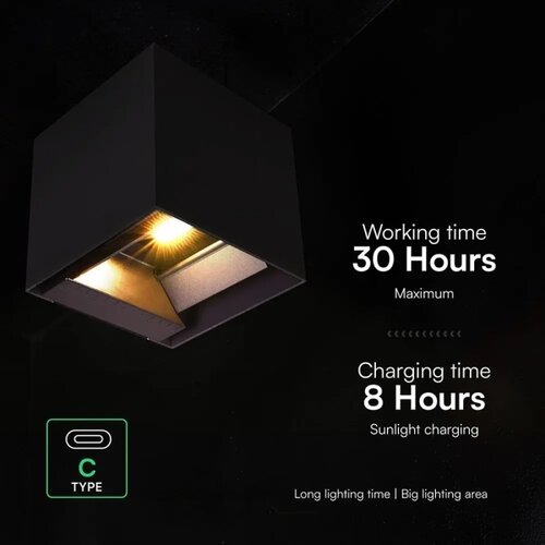  Solarna LED zidna svetiljka sa senzorom LED/9W/3,7V 3000/4000/5000K IP65 2600mAh crna Slike