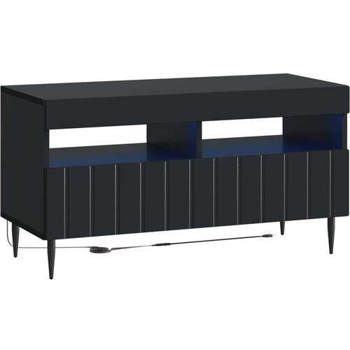 vidaXL LED TV kabinet ZWOLLE 81 x 35 x 43 cm Crna Konstruirano drvo - Crna Cijene